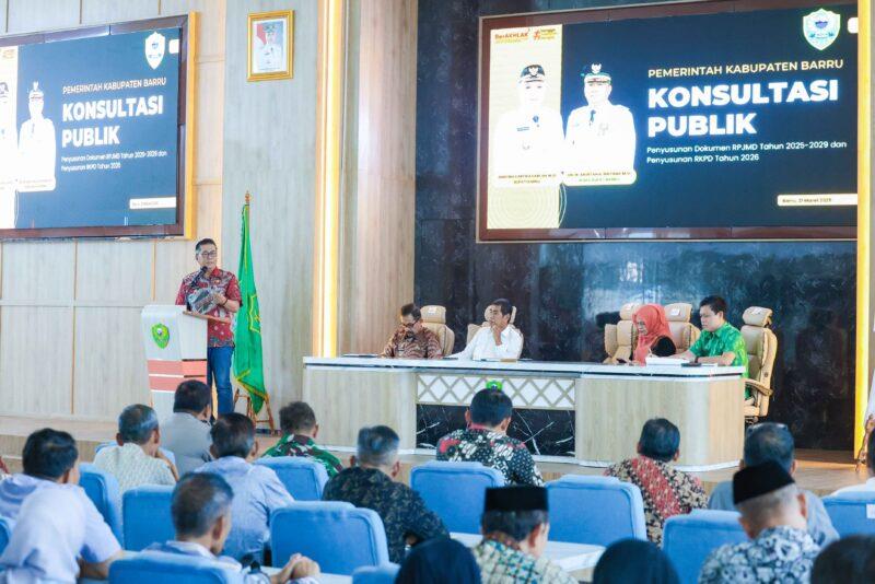 Wabup Barru Buka Konsultasi Publik Penyusunan RPJMD-RKPD